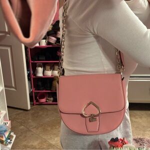 Kate Spade Pink Crossbody Bag with Chain Strap